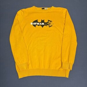 DC Batman Men's Yellow Crewneck Sweatshirt Size Medium